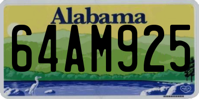 AL license plate 64AM925