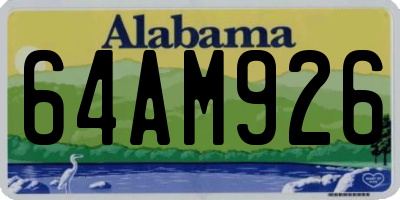 AL license plate 64AM926