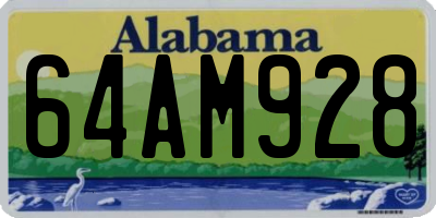 AL license plate 64AM928