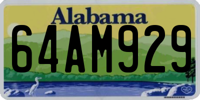 AL license plate 64AM929