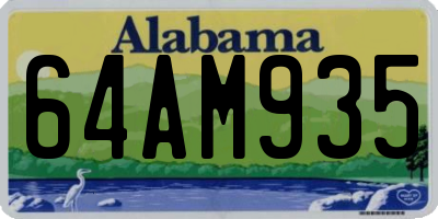 AL license plate 64AM935
