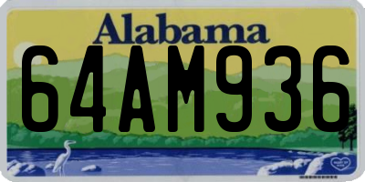 AL license plate 64AM936