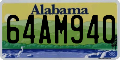 AL license plate 64AM940
