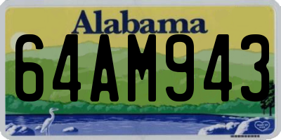 AL license plate 64AM943