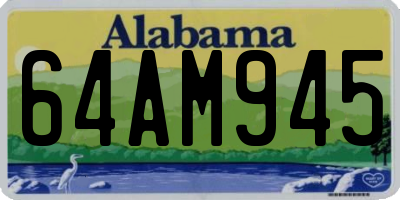 AL license plate 64AM945