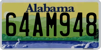 AL license plate 64AM948