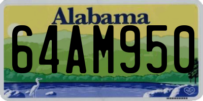 AL license plate 64AM950