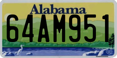 AL license plate 64AM951