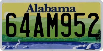 AL license plate 64AM952