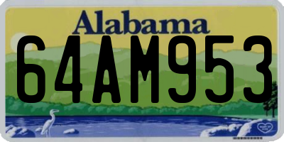 AL license plate 64AM953