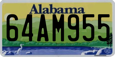 AL license plate 64AM955