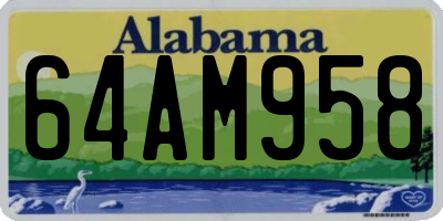 AL license plate 64AM958