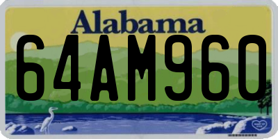 AL license plate 64AM960