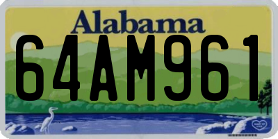 AL license plate 64AM961