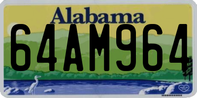 AL license plate 64AM964