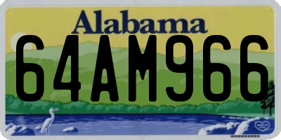 AL license plate 64AM966