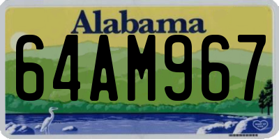 AL license plate 64AM967