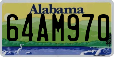 AL license plate 64AM970