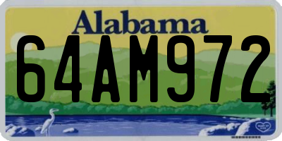 AL license plate 64AM972