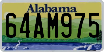 AL license plate 64AM975