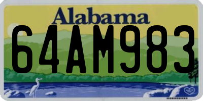 AL license plate 64AM983