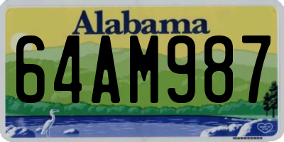AL license plate 64AM987