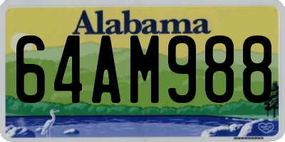 AL license plate 64AM988