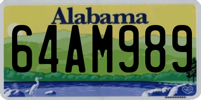 AL license plate 64AM989
