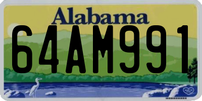 AL license plate 64AM991