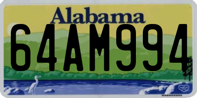 AL license plate 64AM994