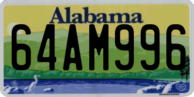 AL license plate 64AM996