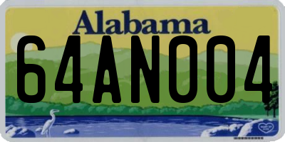 AL license plate 64AN004