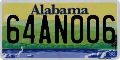AL license plate 64AN006