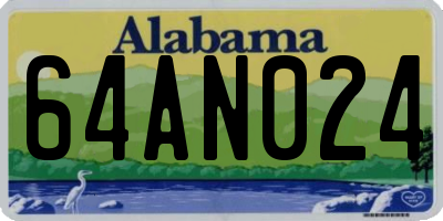 AL license plate 64AN024