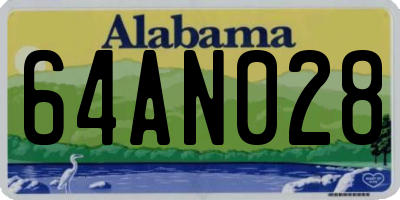 AL license plate 64AN028