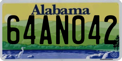 AL license plate 64AN042