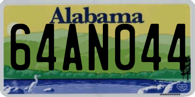 AL license plate 64AN044