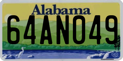AL license plate 64AN049
