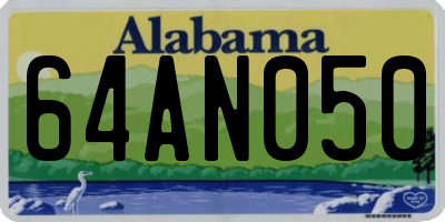 AL license plate 64AN050