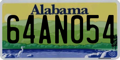 AL license plate 64AN054