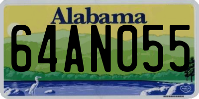 AL license plate 64AN055
