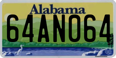 AL license plate 64AN064