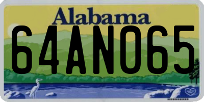 AL license plate 64AN065