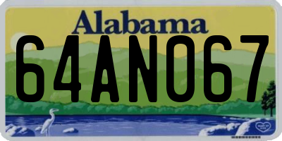 AL license plate 64AN067