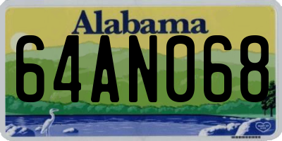 AL license plate 64AN068