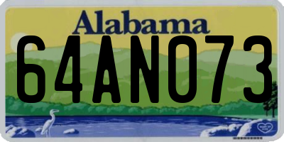 AL license plate 64AN073