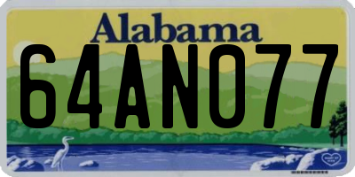 AL license plate 64AN077