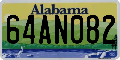 AL license plate 64AN082