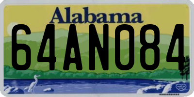 AL license plate 64AN084