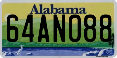 AL license plate 64AN088